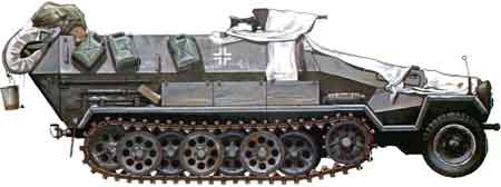 Бронетранспортер Sd.Kfz. 251 Ausf. В бронетехника вермахта