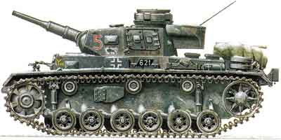 Танк PzKpfw III Ausf.H, СССР 1941-42 г. Танки фашистской Германии
