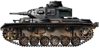 Ausf. F c 37-мм KwK L/48.5 Танк PzKpfw III