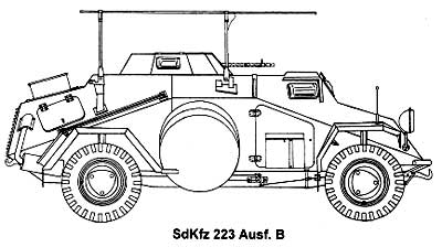 Sd.Kfz.223 ausf.B бронемашины вермахта