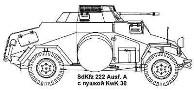 Sd.Kfz.222 Ausf.А. с пушкой Немецкие бронемашины