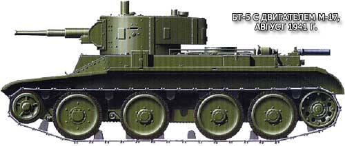 Танк БТ-5 с двигателем М-17 Танк БТ-5