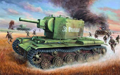 В бою Танк КВ-2