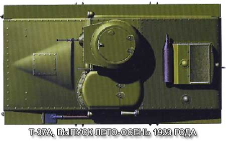 Плавающий танк Т-37А выпуска лето-осень 1933 года Малый танк Т-37А