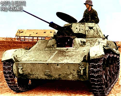 Танк Т-60. Цветная фотография выполнена из черно-белого оригинала специально для сайта pro-tank.ru Танк Т-60