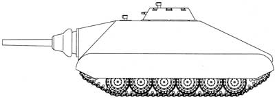 schwerer kleiher Panzerkampfwagen mit 10.5 cm le.F.H.43 und MK 108, аванпроект датирован февралем 1944 г. Схема
