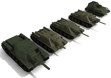 СУ-76м,СУ-85,СУ-100,СУ-122,СУ-152