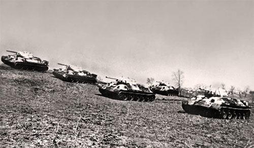 Танки Т-34 в районе Курской дуги