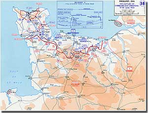 Плацдарм Союзников в Нормандии к 1 июля 1944 года Союзники в Нормандии