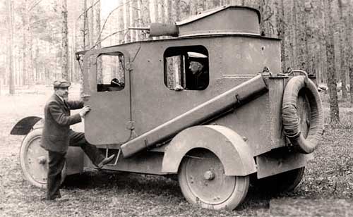 Armored car Charron, год 1906 Armored car Charron