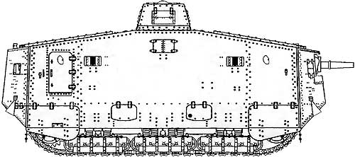 Тяжелый танк A7V (корпус фирмы "Рехлинг") Немецкий танк