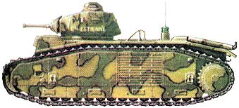 Французский танк прорыва B-1 Французский танк