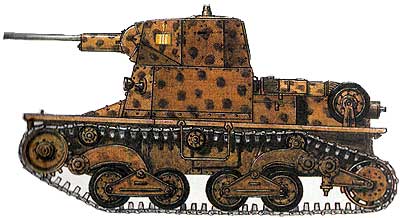 Итальянский легкий танк "Фиат L 6/40" Итальянский танк - 1941 г. Ливия.